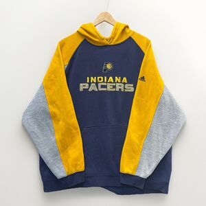 Adidas Indiana Pacers Hoodie Pullover Hooded Sweatshirt Men's Large Vintage